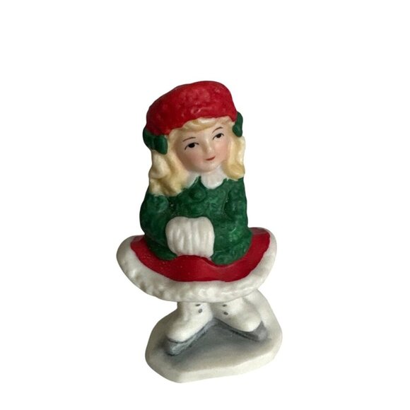 VTG Geo Z Lefton Colonial Village 1987 Ice Skater Monica Banks 06553 Figurine - Picture 1 of 7